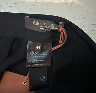 New $3900 Loro Piana Athina Cady Wrap Maxi Skirt Black 44/10 Italy
