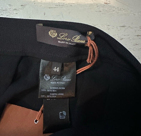 New $3900 Loro Piana Athina Cady Wrap Maxi Skirt Black 44/10 Italy