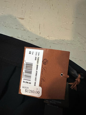 New $3900 Loro Piana Athina Cady Wrap Maxi Skirt Black 44/10 Italy