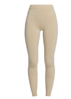 New $1800 Loro Piana Stretch-Virgin Wool Slim Fit Leggings NATURAL MELANGE S