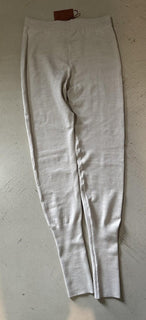 New $1800 Loro Piana Stretch-Virgin Wool Slim Fit Leggings NATURAL MELANGE S