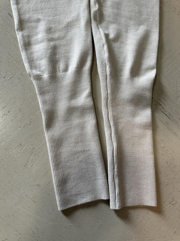 New $1800 Loro Piana Stretch-Virgin Wool Slim Fit Leggings NATURAL MELANGE S