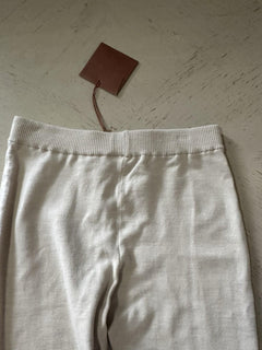 New $1800 Loro Piana Stretch-Virgin Wool Slim Fit Leggings NATURAL MELANGE S