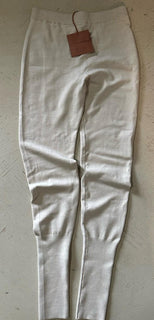 New $1800 Loro Piana Stretch-Virgin Wool Slim Fit Leggings NATURAL MELANGE S