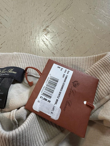 New $1800 Loro Piana Stretch-Virgin Wool Slim Fit Leggings NATURAL MELANGE S