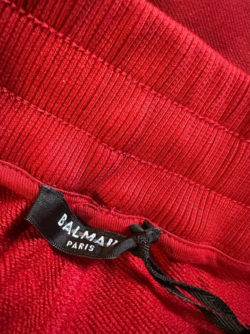 NWT $795 Balmain Men Sunset Drawstring Bermuda Shorts Red Size M Italy