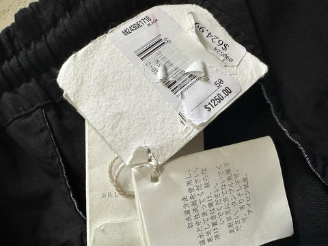 NWT $1250 Brunello Cucinelli Men Linen Drawstring Pants Black 36 US/52 Eu