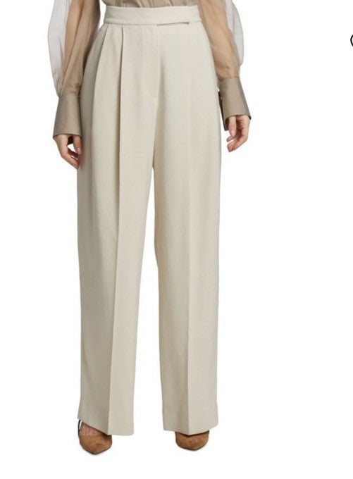 New $1995 Brunello Cucinelli Women Tailored Wide Leg Pants Color ATTE 10 US/46