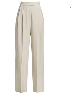 New $1995 Brunello Cucinelli Women Tailored Wide Leg Pants Color ATTE 10 US/46
