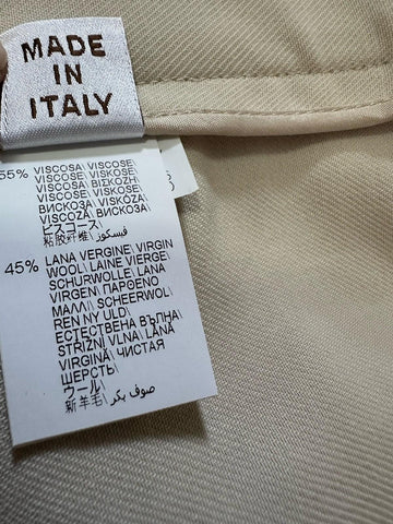 New $1995 Brunello Cucinelli Women Tailored Wide Leg Pants Color ATTE 10 US/46