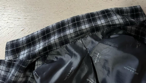 $8995 Kiton Cashmere Sport Coat Jacket Blazer Black/White 40S US/50S Eu