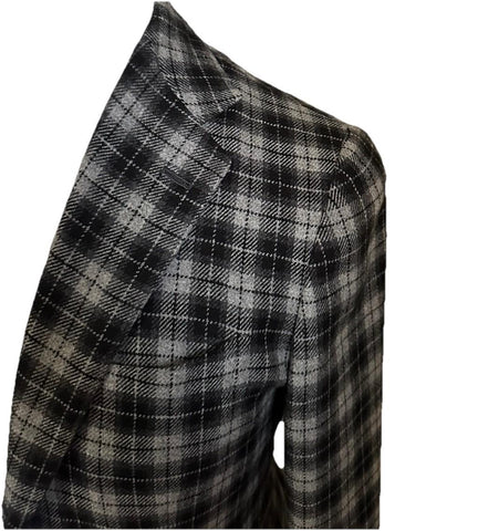 $8995 Kiton Cashmere Sport Coat Jacket Blazer Black/White 40S US/50S Eu