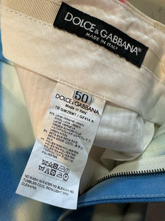 NWT $1595 Dolce&Gabbana Men Sprayed Graffiti Print Tuxedo Pants Mult 50/34 Italy