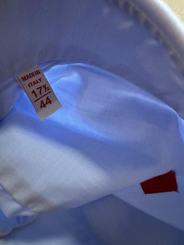 New Isaia Men’s Classic Sport Shirt Medium Blue Size 17.5/44
