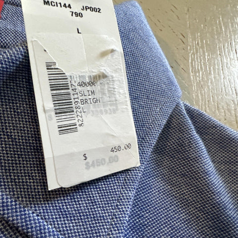 Isaia Men Slim-Fit Cotton Piqué Polo BRIGHT BLUE New