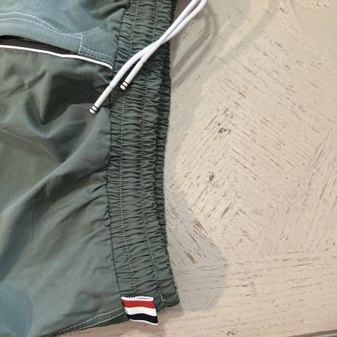 New $1050  Thom Browne Men Track Pants DK Green Size 3/L Italy