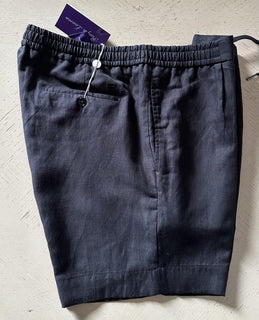 Ralph Lauren Purple Label Men Drawstring Dorset Shorts Black 38 US/54 Eu New