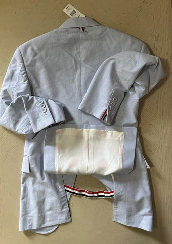 New $2200 Thom Browne Women Single-Button Blazer Jacket LT Blue 38/2