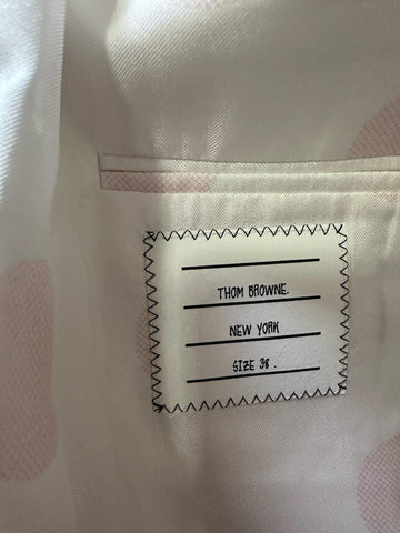 New $2200 Thom Browne Women Single-Button Blazer Jacket LT Blue 38/2