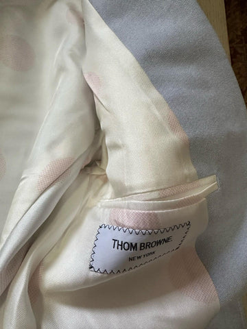 New $2200 Thom Browne Women Single-Button Blazer Jacket LT Blue 38/2