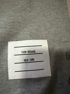 New $990 Thom Browne Women Cotton Piqué Mini Polo Dress Grey 40/4 Italy