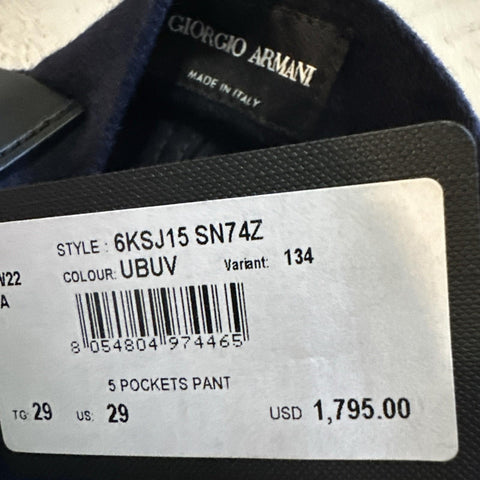 Giorgio Armani Men’s Cashmere Pants Jeans Size 29 NWT $1795 Italy