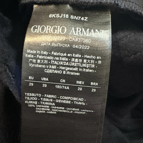 Giorgio Armani Men’s Cashmere Pants Jeans Size 29 NWT $1795 Italy