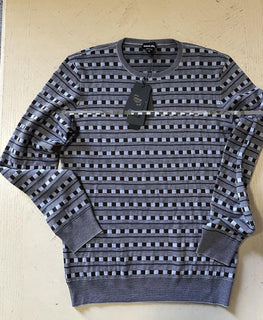 Giorgio Armani Men’s Crewneck Sweater Blue 48 Eu ( S-M ) New $1295