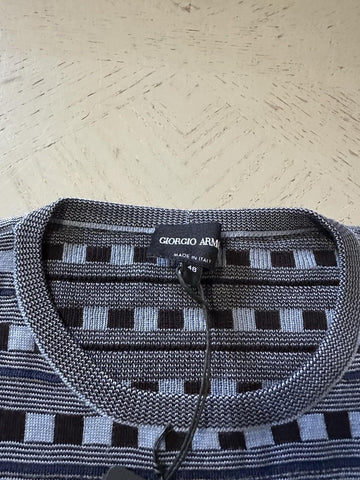 Giorgio Armani Men’s Crewneck Sweater Blue 48 Eu ( S-M ) New $1295