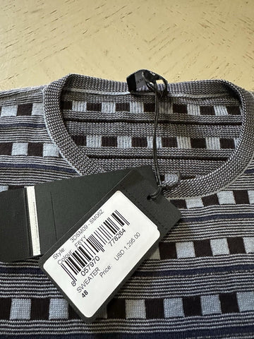 Giorgio Armani Men’s Crewneck Sweater Blue 48 Eu ( S-M ) New $1295