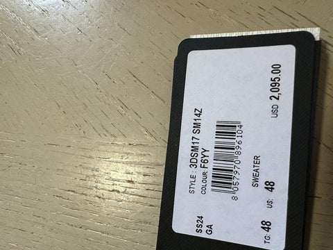 Giorgio Armani Men Cashmere/Silk Sweater Gray/Navy 48 Eu ( S-M ) New $2095