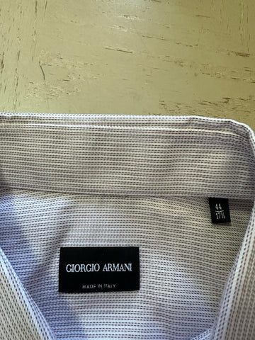 Giorgio Armani Mens Dress Shirt White/LT Pink Size 44/17.5 New $525 Italy