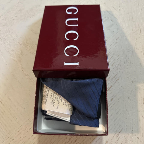 New $890 Gucci Mens GG Monogram Silk cummerbund DK Blue Size M 742202