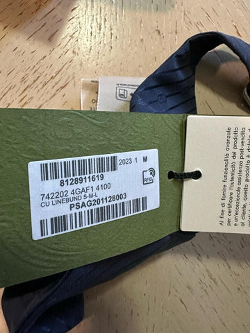 New $890 Gucci Mens GG Monogram Silk cummerbund DK Blue Size M 742202