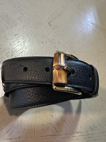 New Gucci Men Belt with bamboo buckle Black 120/48 699954