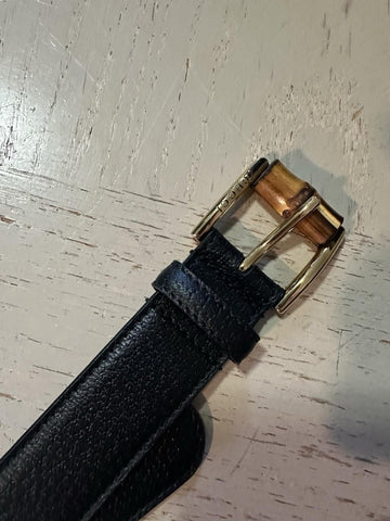 New Gucci Men Belt with bamboo buckle Black 120/48 699954