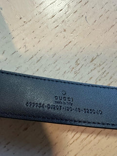 New Gucci Men Belt with bamboo buckle Black 120/48 699954