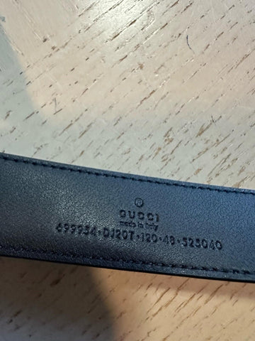 New Gucci Men Belt with bamboo buckle Black 120/48 699954