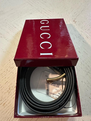 New Gucci Men Belt with bamboo buckle Black 120/48 699954