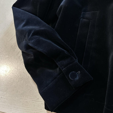 New $3150 ZEGNA Couture Velvet Zipped Jacket Coat Black 40 US/50 Eu Switzerland