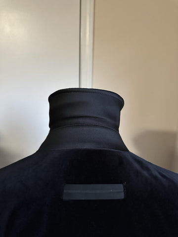 New $3150 ZEGNA Couture Velvet Zipped Jacket Coat Black 40 US/50 Eu Switzerland