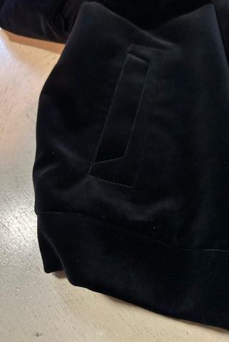 New $3150 ZEGNA Couture Velvet Zipped Jacket Coat Black 44 US/54 Eu Switzerland