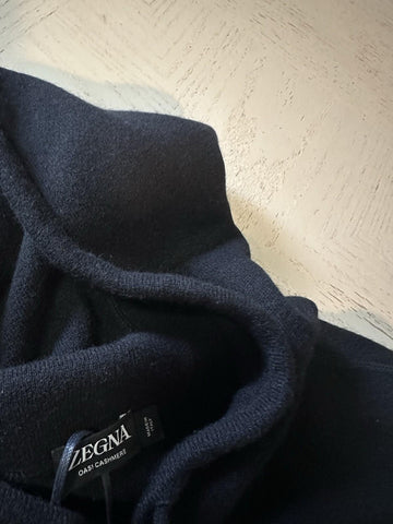 NWT $2490 ZEGNA Cashmere Hoodie Sweater Pullover Black 54 Eu ( XL ) Italy