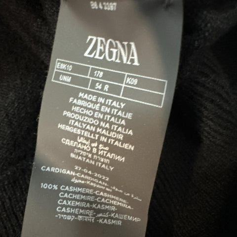 NWT $2490 ZEGNA Cashmere Hoodie Sweater Pullover Black 54 Eu ( XL ) Italy