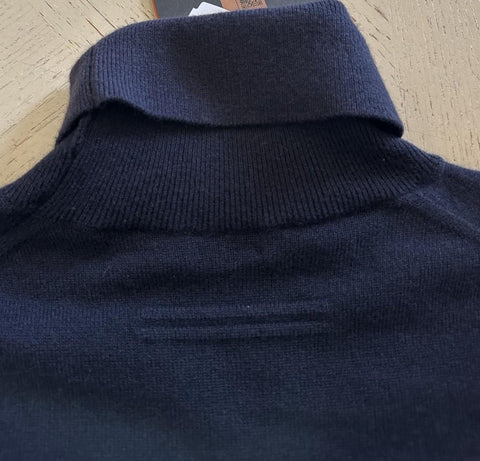 NWT ZEGNA Long Sleeve Cashmere Turtleneck Sweater Navy 50 Eu/M