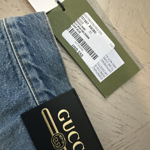NWT $1100 Gucci Men Jeans Pants Blue Size 31 US 731507
