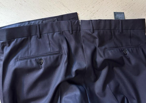 ZEGNA Regular Fit Dress Pants 15 MIL MIL Wool DK Navy 40 US ( 56 Eu ) New $990