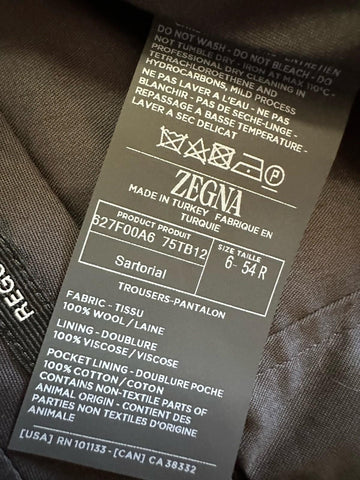 ZEGNA Regular Fit Dress Pants High Performance LT Gray 38 US ( 54 Eu ) New $890