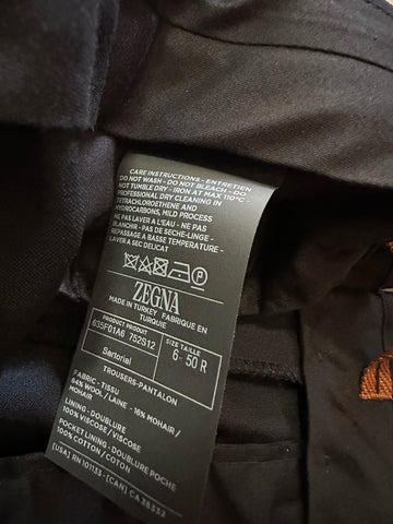 ZEGNA Regular Fit Tuxedo Dress Pants Black 34 US ( 50 Eu ) New $980