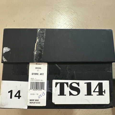 ZEGNA Couture Sneakers Shoes Blue 13 US/46 Eu New $850